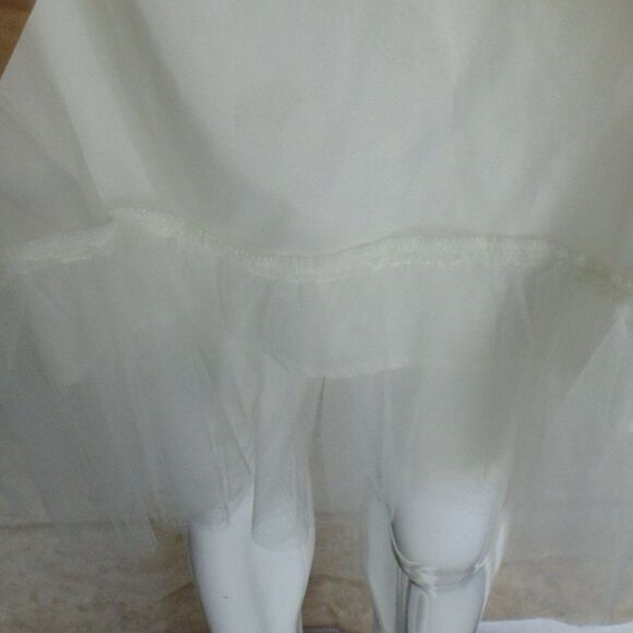 Jessica McClintock GUNNE SAX Dress, Junior 3/S, Strapless, White/Gold, Bow - Picture 9 of 13